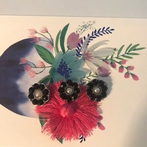 Gingersnaps bundle of 3, black/jet outer Chrystals with pearl centers